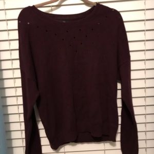 gap sweater with hole detail